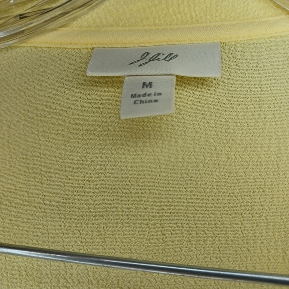 J.Jill Yellow Wrap Rayon Top - Picture 7 of 10